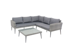 Conjunto Relax CONCEPT U Tefari Resina 5 Lugares De Acero