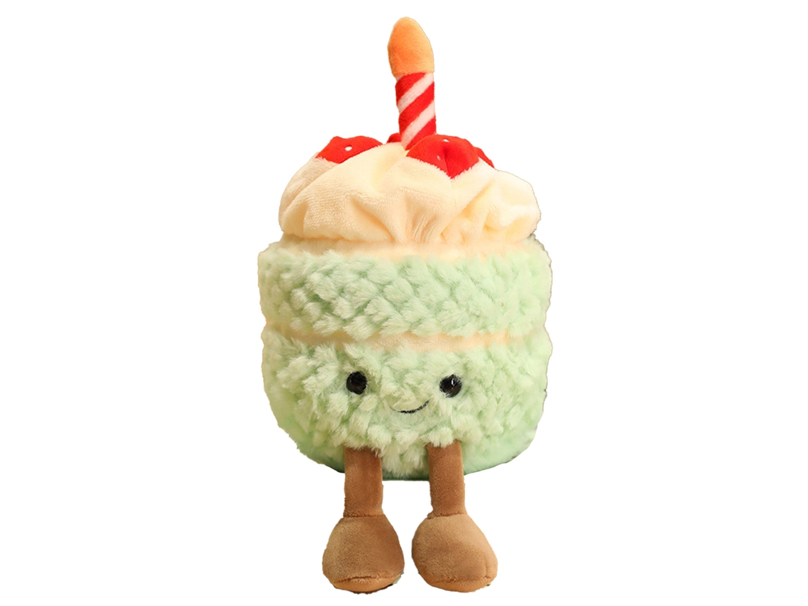 Tarta de cumpleaños de peluche para niñas, verde, 28 cm