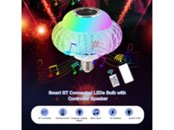 Luz LED inteligente C85 RGB de 265 V y 15 W con Bluetooth, luz ULB conectada con controlador, altavoz Bluetooth, brillo regulable, Chennnls