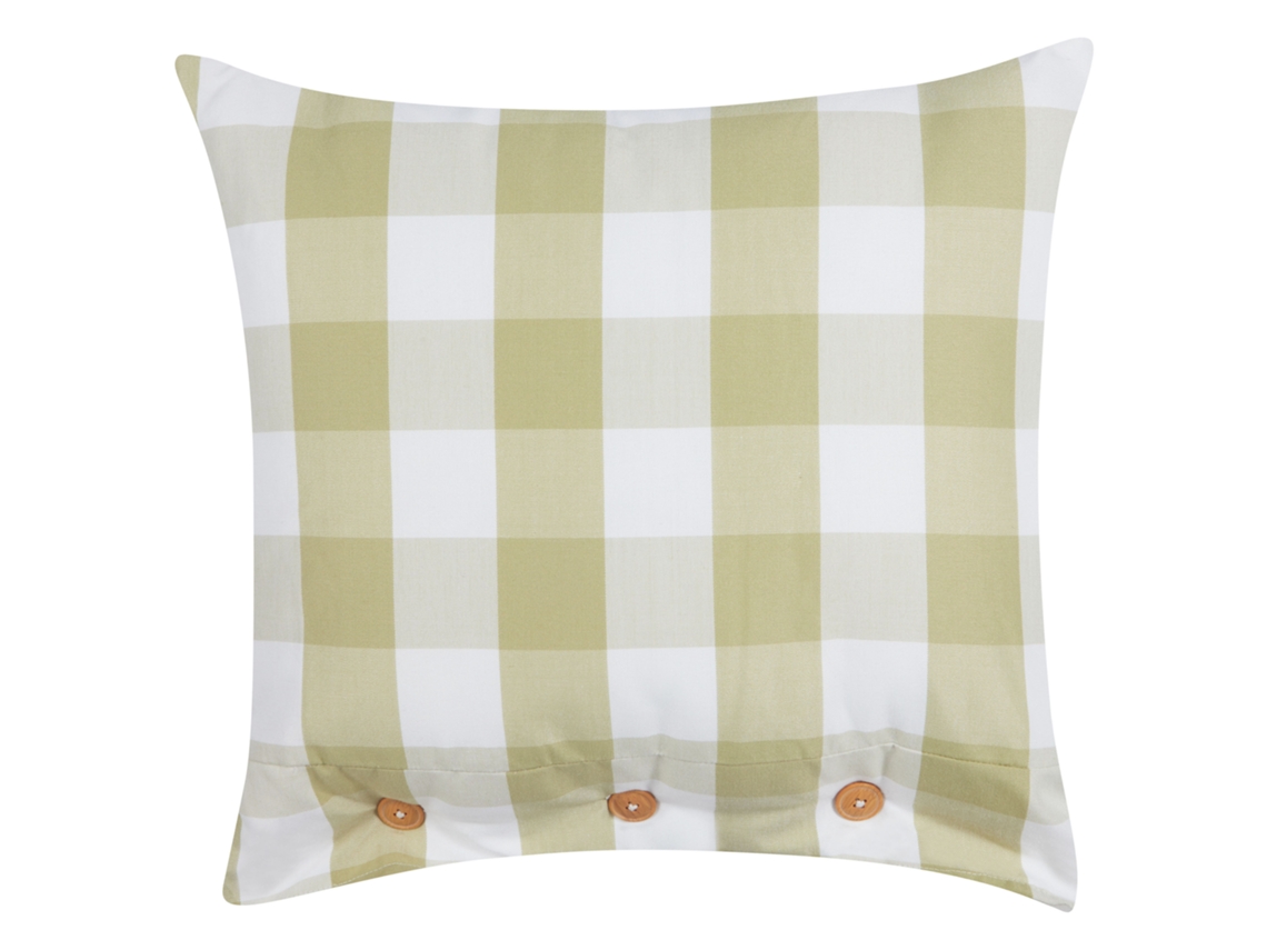 Cojín estilo cottage BELIANI Tamnine de Poliéster Verde 45x45x12