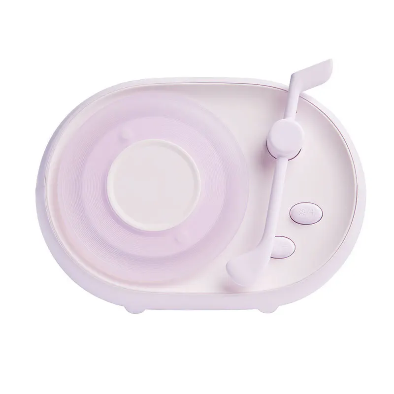 Altavoz Bluetooth Retro Lk10 (morado) Con Luz Fluida, El Regalo Perfecto Para Una Chica.