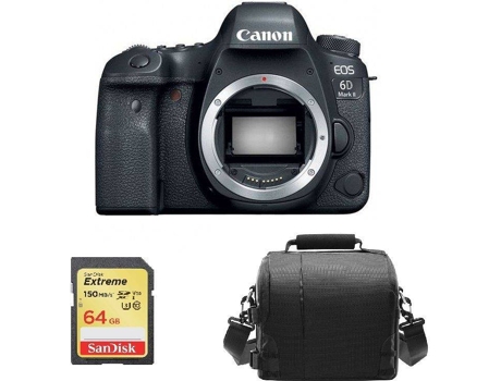 Cámara Reflex CANON EOS 6D II + Tarjeta SD 64GB + Bolsa (Full Frame)
