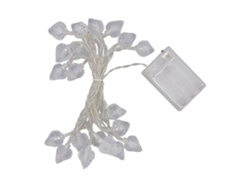 Luces navideñas de fresa 2026 con 20 LED, luces de hadas para exteriores, funcionan con pilas, decoración para fiestas en casa.