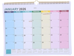 Calendario Mural Mensual 2026 (18 Meses, De Enero De 2026 A Junio De 2027) Con Hojas Desplegables