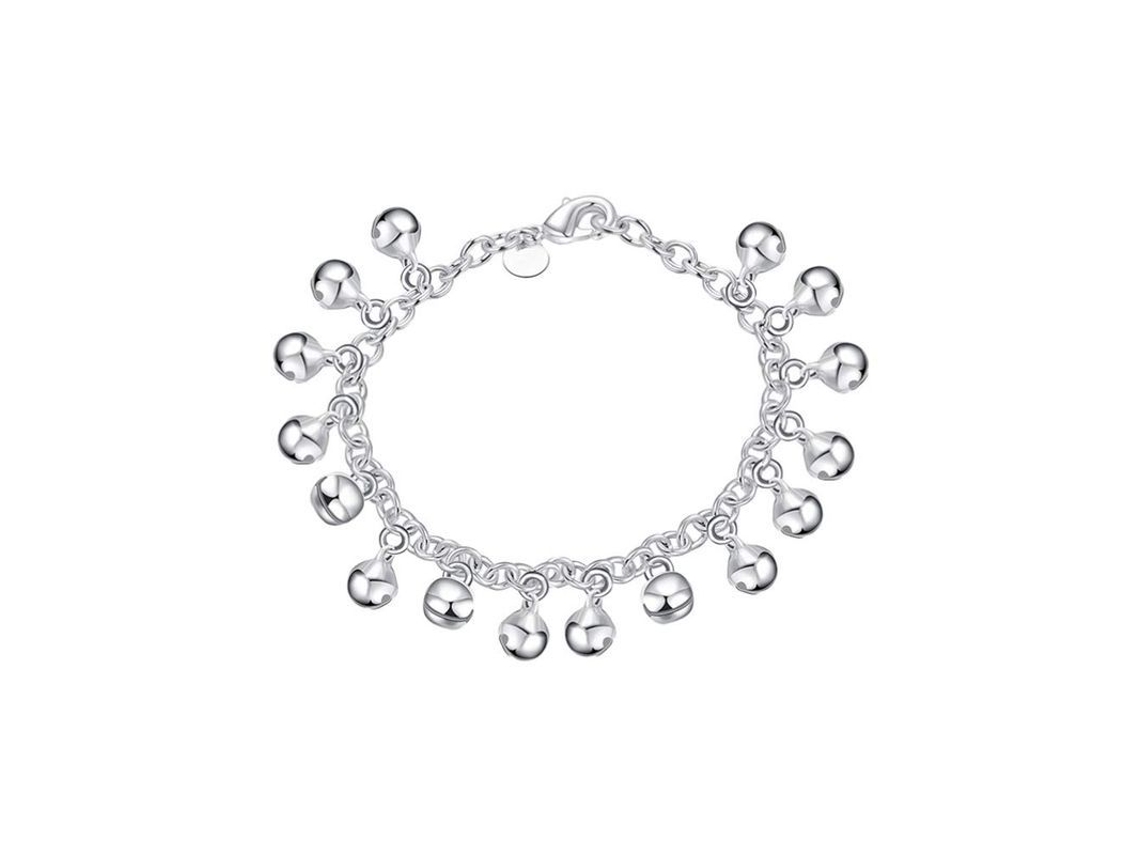 Pulsera De Plata Con Dije De Campana Para Mujer Y Niña, Joyería Para Muñeca Y Tobillo