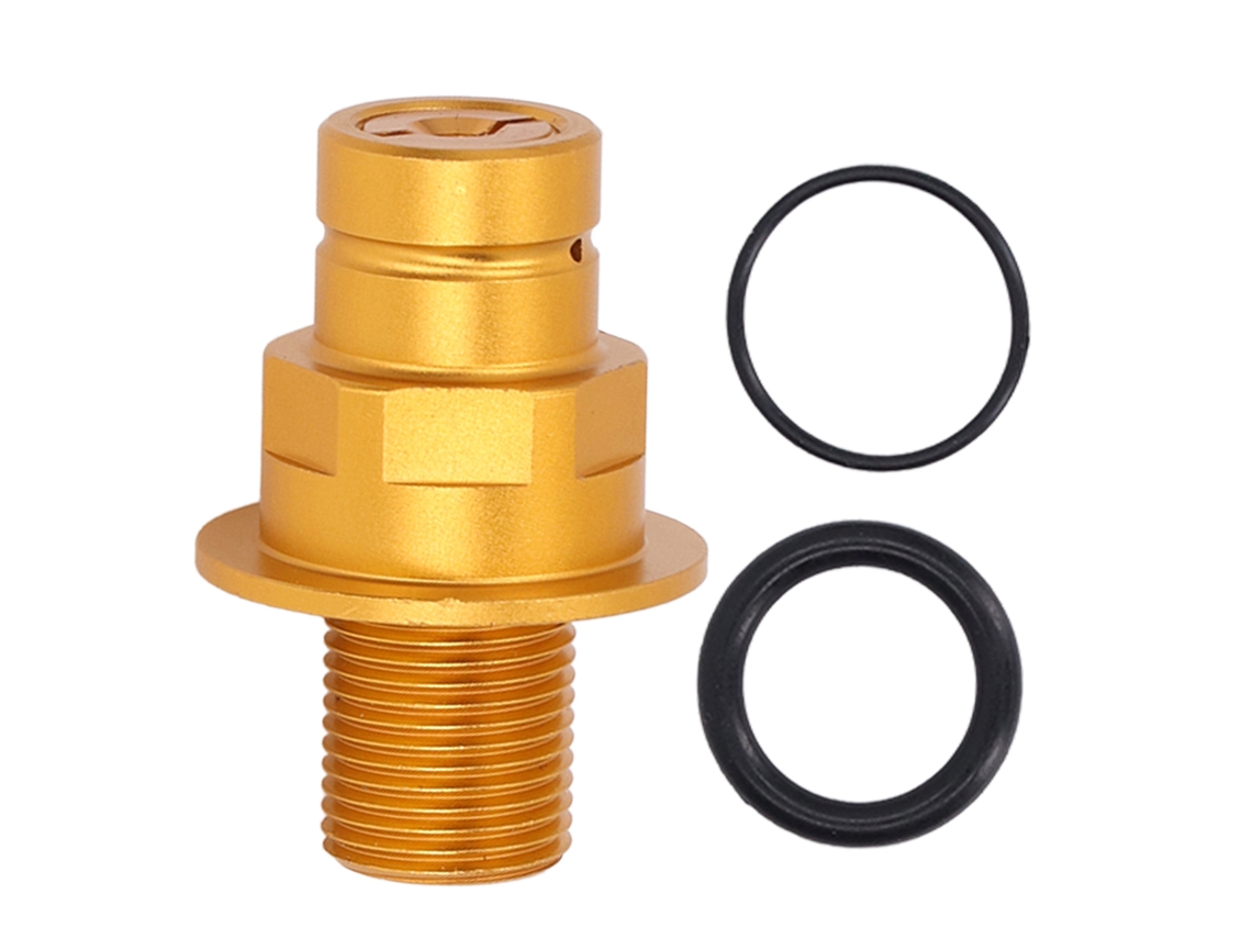 Adaptador Primerox CO2 para máquina frigorífica Terra Art, conexión rápida, M18x1.5 de cobre chapado en oro.