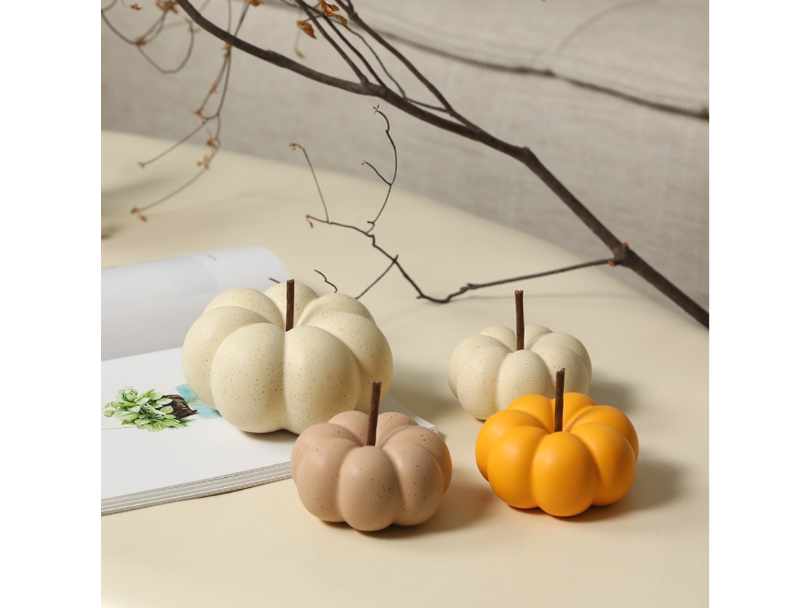Adorno de calabaza en miniatura de resina, estilo rústico