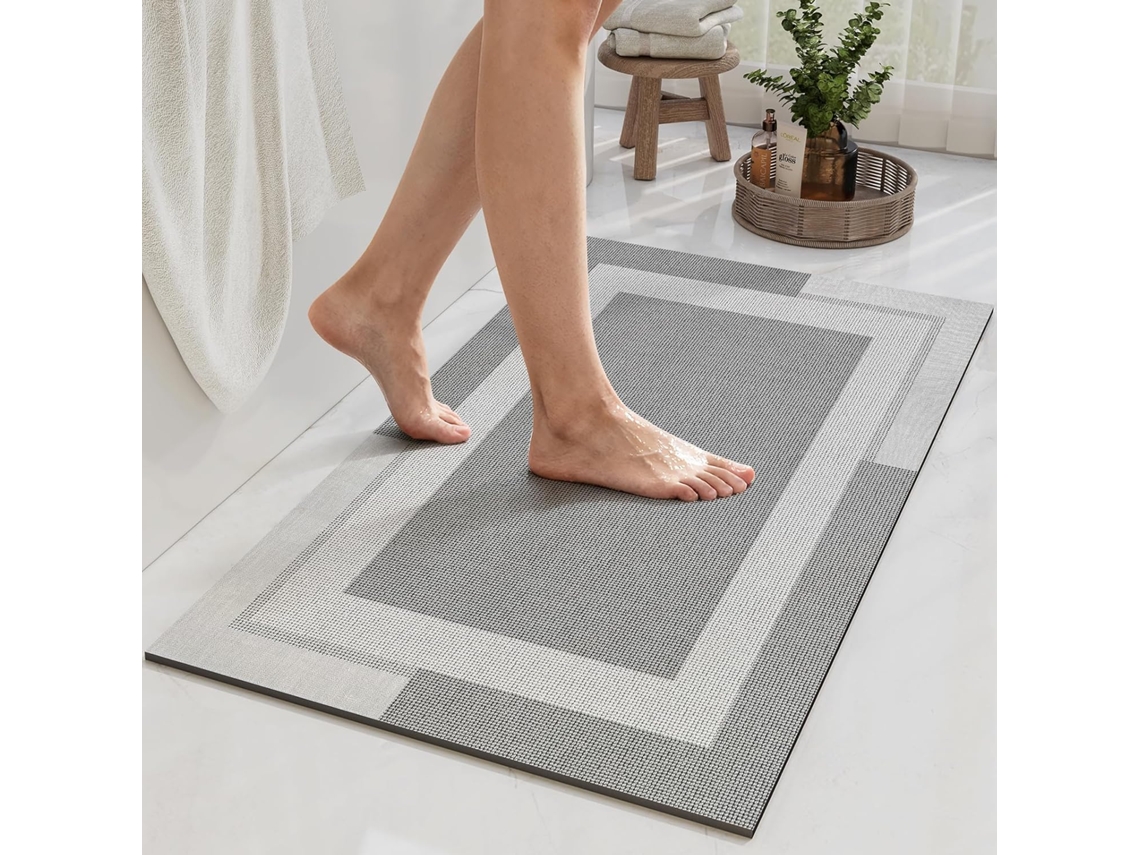 Alfombra De Baño Antideslizante, Respaldo De Goma, Alfombra De Baño Ultrafina, 16 Pulgadas X 24 Pulgadas
