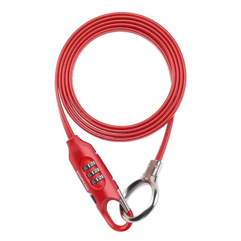 Candado portátil para bicicleta MDUG, antirrobo de alta seguridad (rojo)