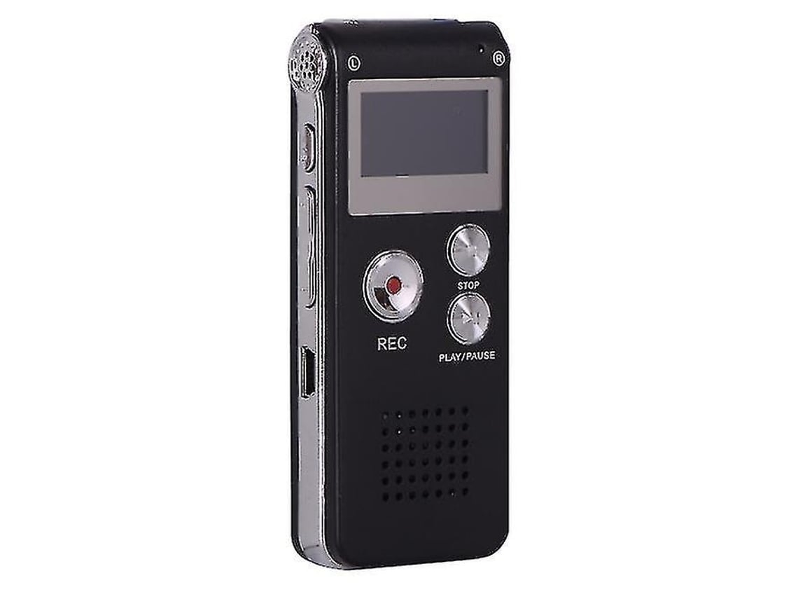 Grabadora de Voz Digital de 8Gb con Reproductor de Música Mp3 Usb Utilizada para Grabar Entrevistas, Conversaciones y Discursosnegro YEMAESRE