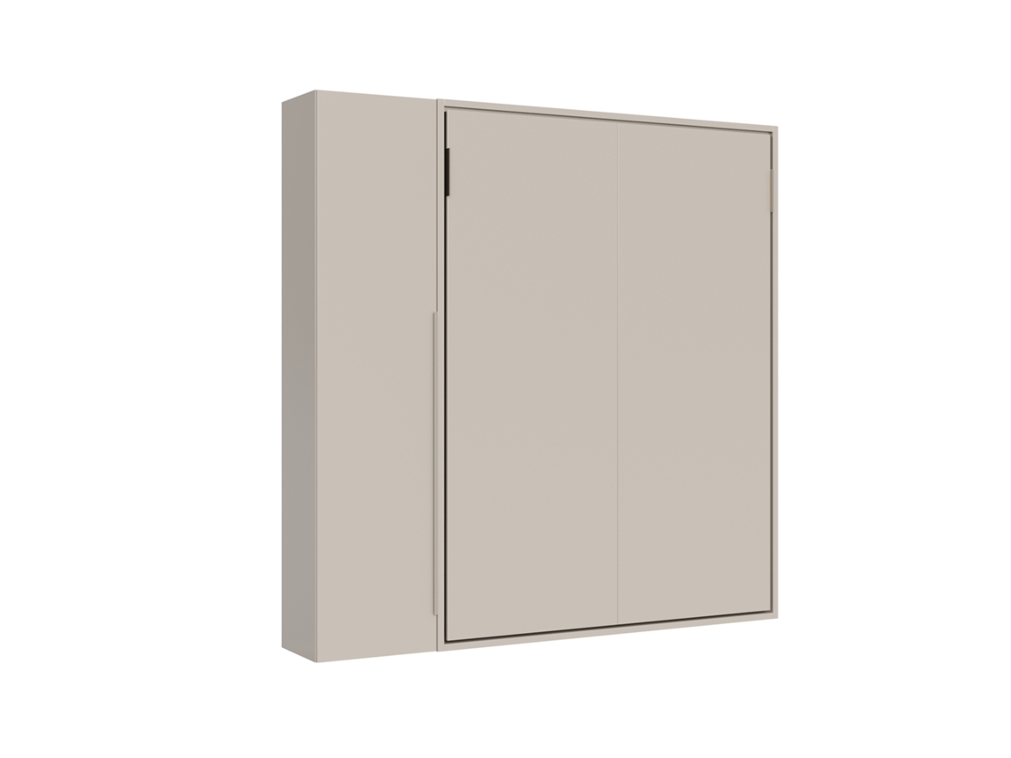 Cama Abatible Francesa Vertical Versia Sofà 140 Con Armario De 1 Puerta Dx Argilla