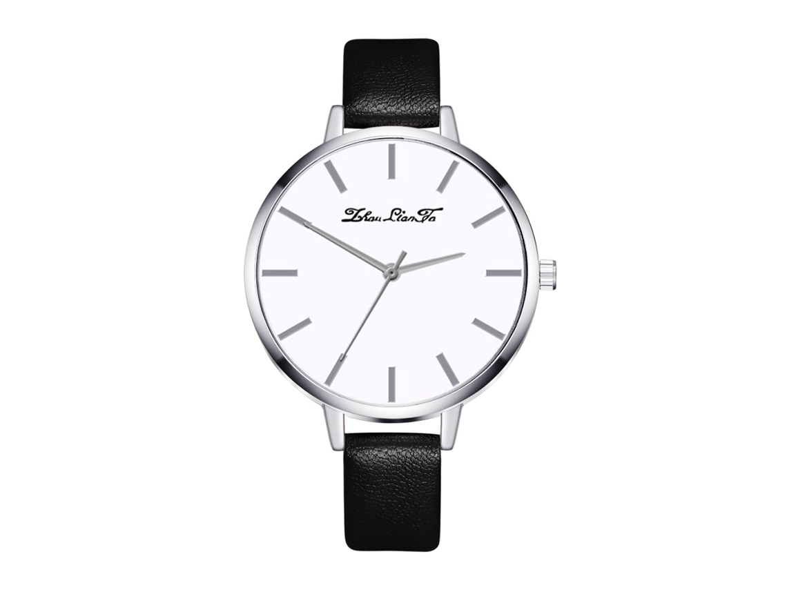 Reloj De Pulsera Analógico De Aleación Para Mujer Con Esfera Redonda Y Movimiento De Cuarzo Negro.