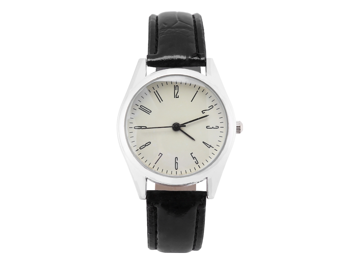 Reloj De Pulsera Analógico Para Mujer Con Correa De Poliuretano Y Caja De Aleación - Negro