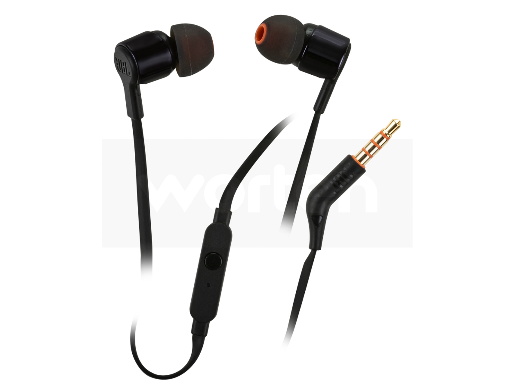 Auriculares con Cable JBL T 210 (In Ear - Micrófono - Negro