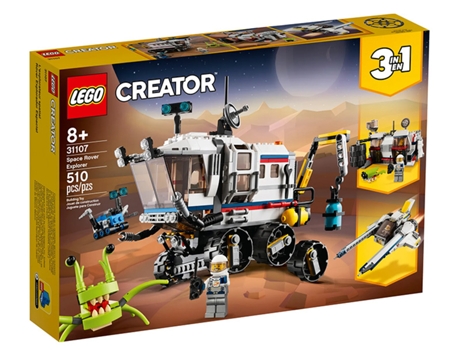 LEGO Creator 3 en 1: Coche De Exploración Lunar (Edad Mínima: ‍8 - 510 Piezas)