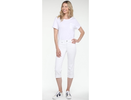 Marilyn Crop Pff Jeans White Cool Abraza Denim Optic White NYDJ 38