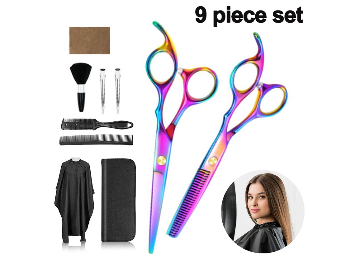 Tijeras de Peluquería, Juegos de Tijeras, Tijeras de Adelgazar Inox, Tijeras de Peluquería, Tijeras de Adelgazar -Coloridos JEDBESETZT
