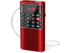 Radio portátil de bolsillo GOKOCO FM/VHF con grabadora, batería recargable y cerradura.