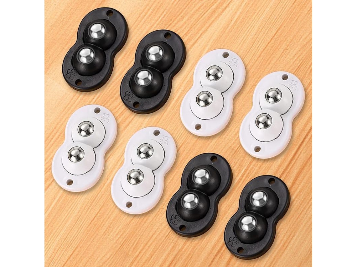 Ruedas Giratorias Adhesivas Mini, 8 Piezas, Capacidad 15 Kg, Para Cajas De Almacenamiento Y Muebles Pequeños