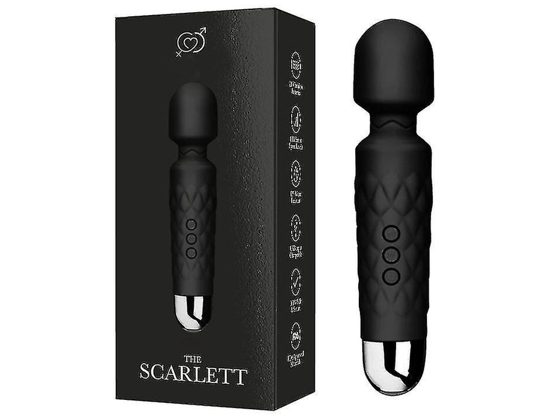 Masajeador personal eléctrico inalámbrico portátil Yizhood Wand - Resistente al agua - Incluye bolsa de viaje (negro)