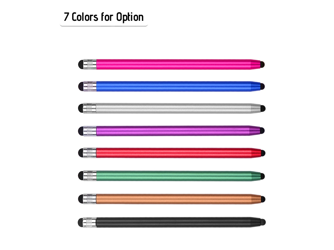 Lápiz Óptico Universal 2 En 1 Para Tabletas Y Teléfonos Móviles Con Pantalla Táctil, Incluye 8 Puntas De Goma Adicionales, 4 Unidades (2 Negras/2 Plateadas).