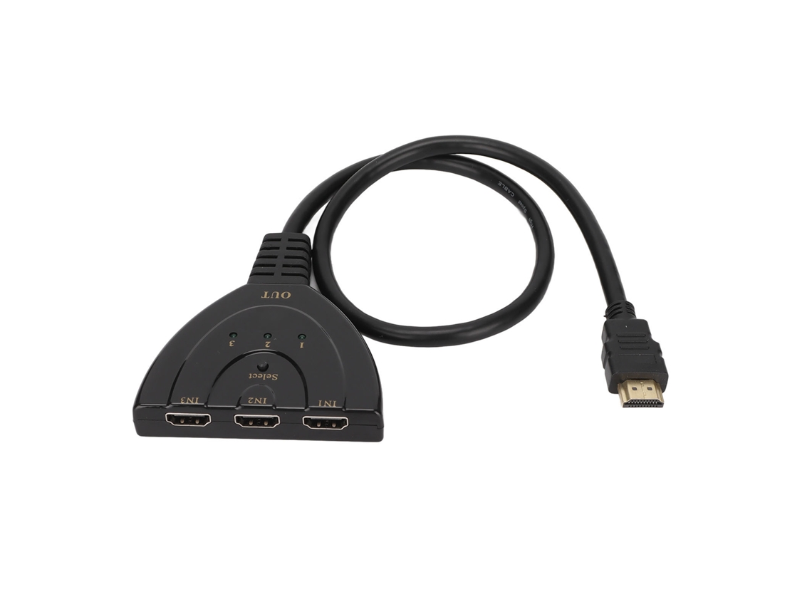 Conmutador Divisor 3x1 De Alta Resolución Hd 4k 1080p, Interfaz Multimedia Para Ps3 Y Decodificador De Cable