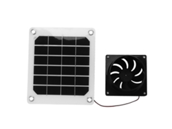Kit de ventilador solar portátil de 20 W y 6 pulgadas para gallineros