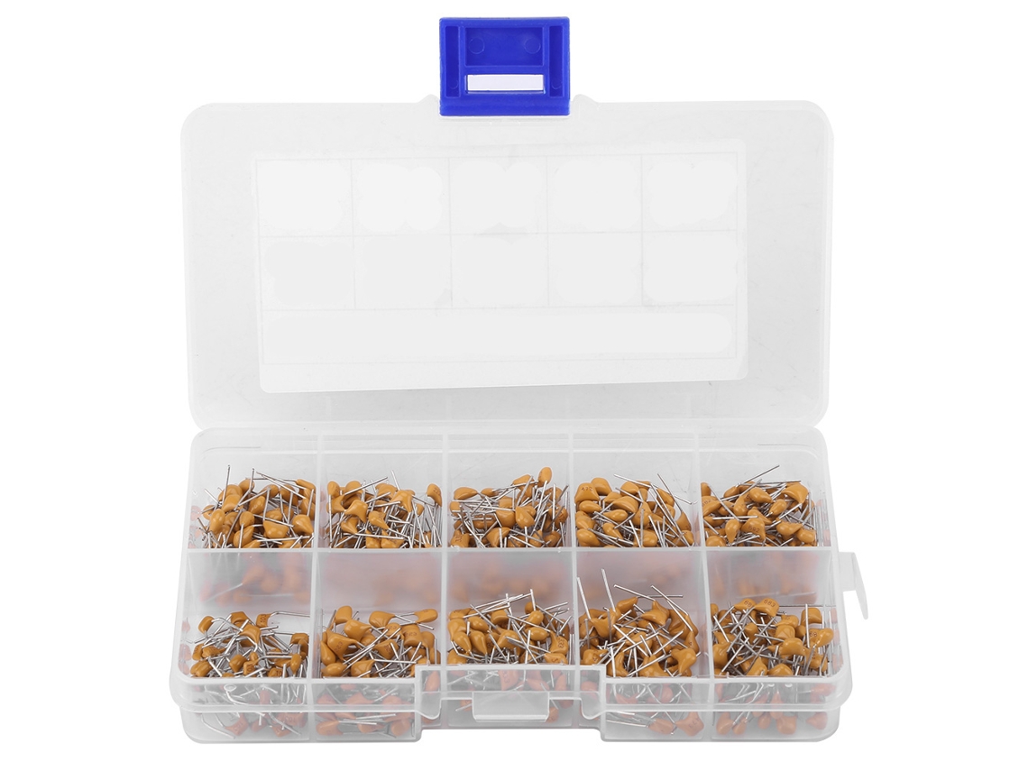 Kit De 500 Condensadores Cerámicos Monolíticos, 10 Valores, 50 V, 1 Nf-68 Nf Para Electrónica