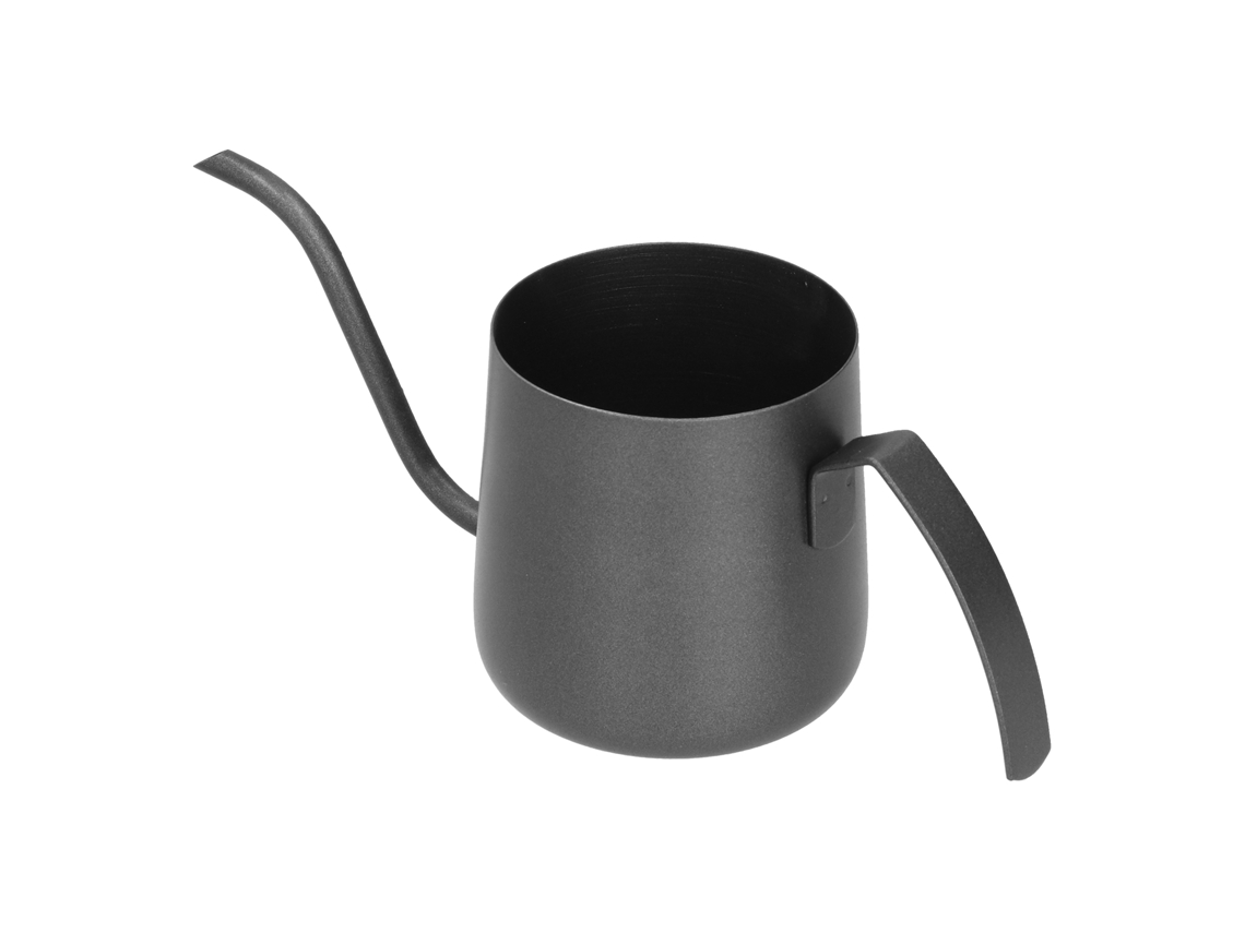 Jarra de café de cuello de cisne de acero inoxidable 304 con PTFE, 250 ml, color negro, para el hogar