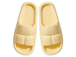 Zapatillas de ducha antideslizantes de EVA para mujer, amarillas, talla 36-37