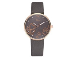 Reloj De Pulsera De Cuarzo Para Mujer Con Correa De Piel Sintética Rosa Para Uso Casual.