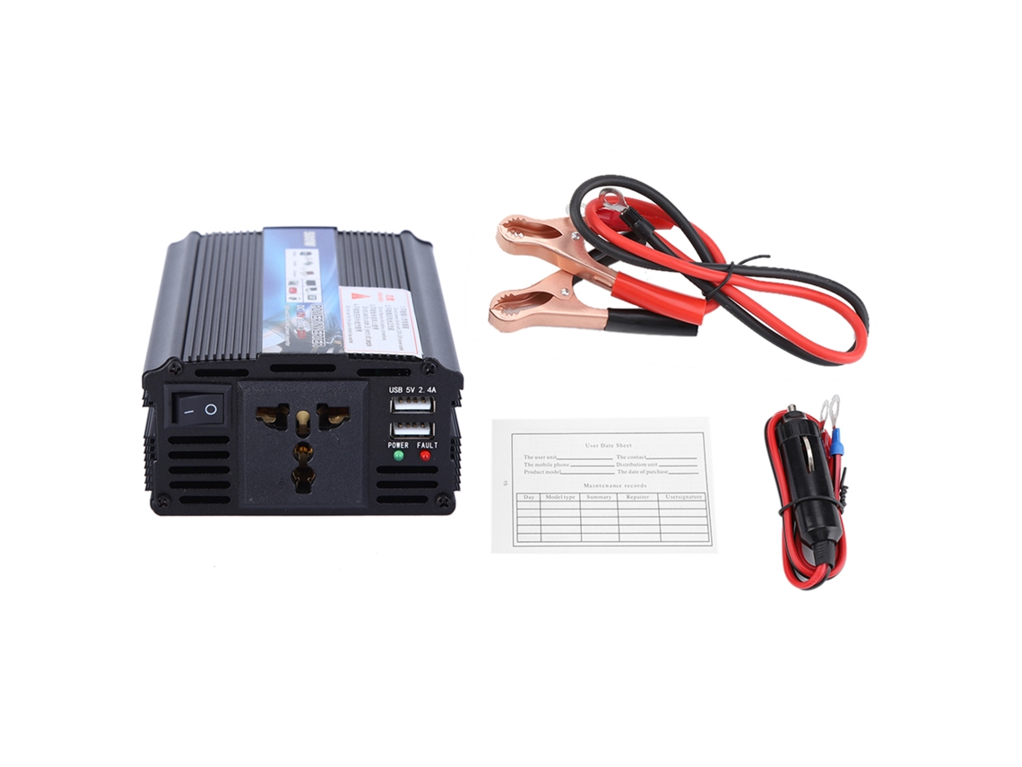 Inversor De Corriente De 12v A 220v Y 500w Con Panel Solar Para Uso Doméstico Y Exterior.