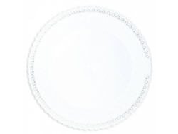 Bandeja De Encaje Redonda 32 Cm - Blanca