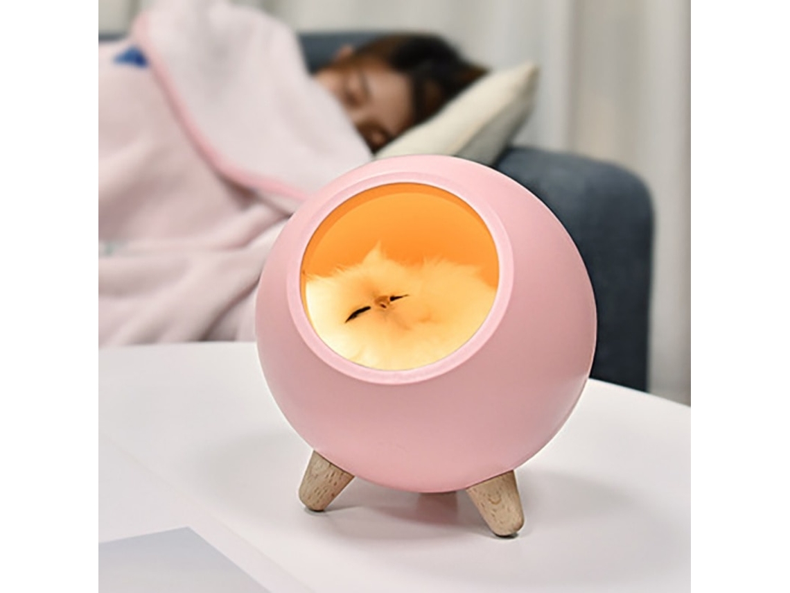 1 unids Cat Casa Noche Luz de Luz Dormitorio Luz Lámpara para dormir con carga USB Día de San Valentín único Regalo de Navidad