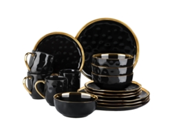 Juego de vajilla, diseño elegante, colección completa de vajilla, 16 piezas