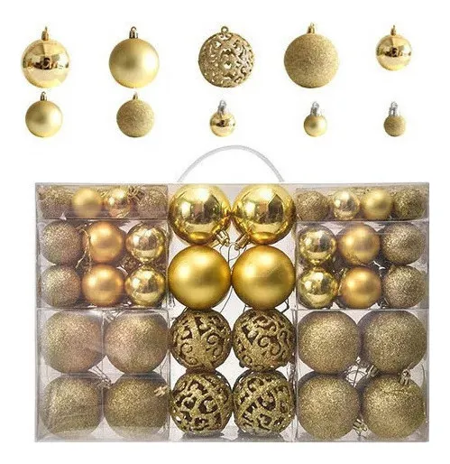 Nuevo juego de 100 bolas decorativas navideñas vayotoy