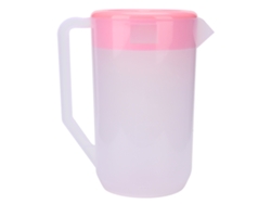 Botella fría de plástico de gran capacidad de 4000 ml, no tóxica (tapa transparente rosa) KOFIHETY