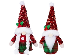 Linjou Juego De 2 Gnomos Navideños Con Lentejuelas, Decoración Navideña De Peluche