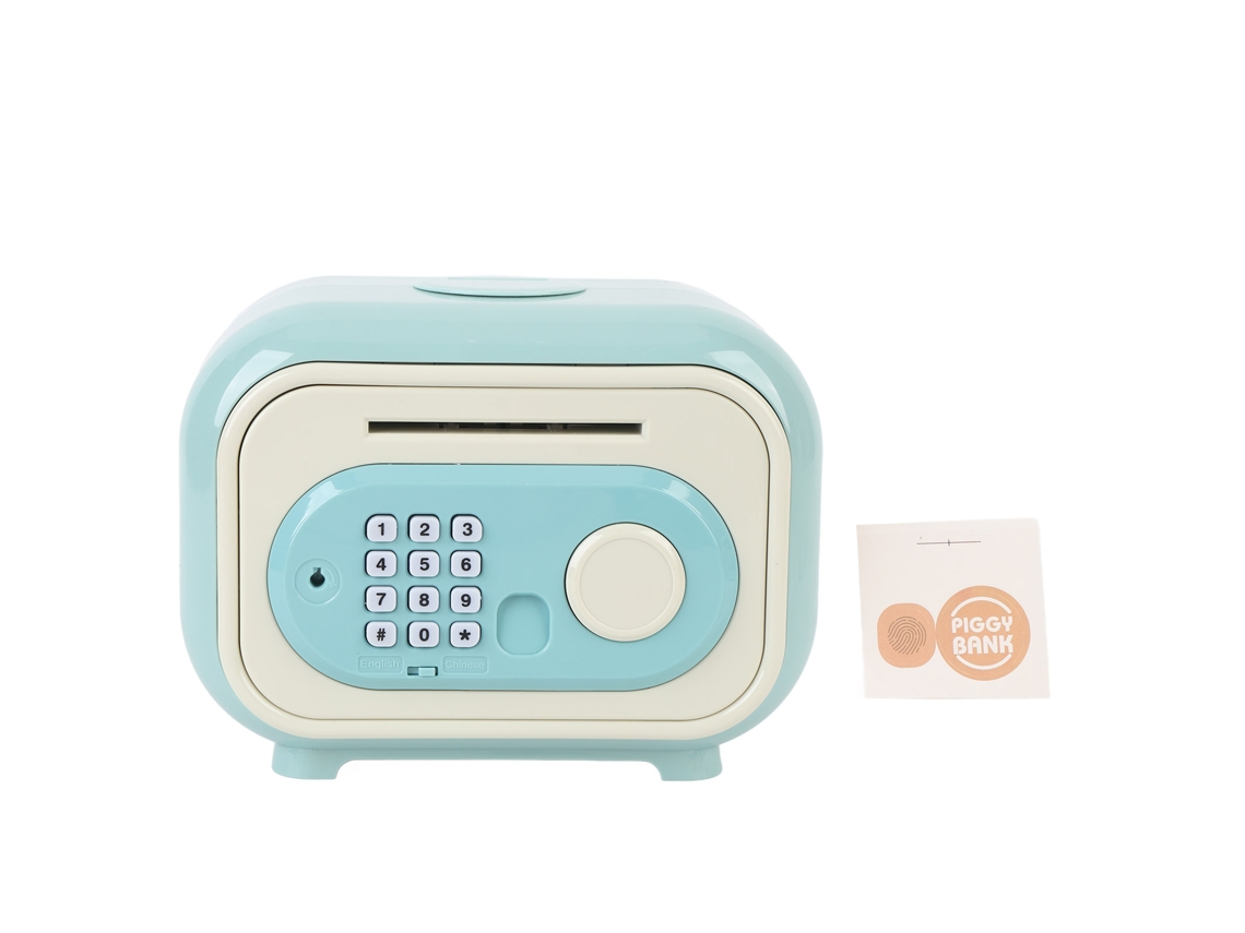 2026 Caja De Ahorros Electrónica Para Niños Con Contraseña Y Rodillo Automático Inquebrantable Verde Para Niños Y Niñas
