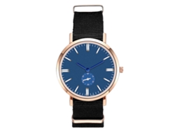 Reloj De Pulsera Gaiety Para Mujer Con Detalles De Eslabones Y Estampado De Vórtice Negro En Piel Sintética.