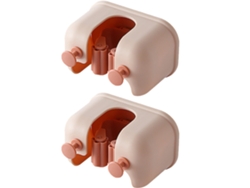 KOFIHETY Soporte para Fregona y Escoba, 2pcs Organizador de Pared con Cinta Adhesiva Soporte para Almacenamiento