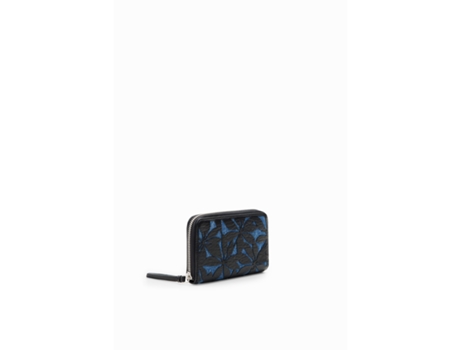 Cartera Fólio de Mujer DESIGUAL Pequeño Flores Relieve Azul