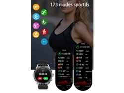 Reloj Inteligente Música De Llamada Bluetooth Pantalla Grande De 1 45 Pulgadas Negro Yuysan