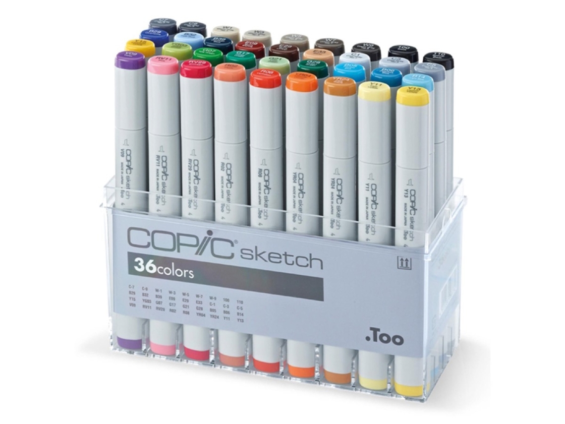 Caixa Copic Sketch Set Base 36 Pzas