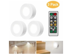 Luces Led Para Armarios Con Control Remoto, 6 Unidades, Regulable, Instalación Sencilla