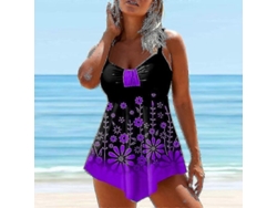 Traje De Baño Tankini Floral De Talla Grande Para Mujer, Moda Sexy Con Shorts Y Top De Bikini.