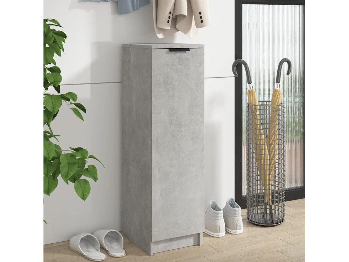 Zapatero Organizador de Madera Procesada Gris Cemento 30X35X100 Cm