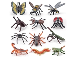 12 Figuras Realistas De Insectos De Pvc, Juguetes Educativos De Simulación De Arañas Y Mariposas.