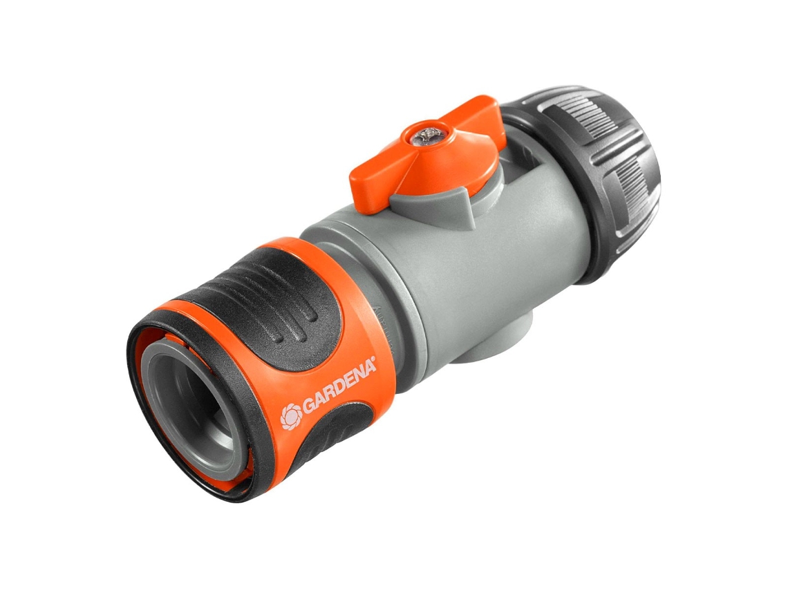 Conector De Manguera Con Válvula De Control Gardena 13- 15Mm Naranja/Gris (2942-20) GARDENA