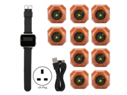 Sistema De Localizadores Inalámbricos Ctw05+ctt20 Para Restaurantes 10 Unidades De Localizadores En Forma De Posavasos